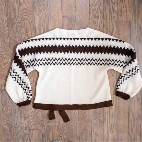 zigzag bow tie sweater - Picture 4 of 8